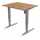 STIER Table haute 501-43 réglable en hauteur électrique 100 × 80 cm noyer mélaminé 65-125 cm