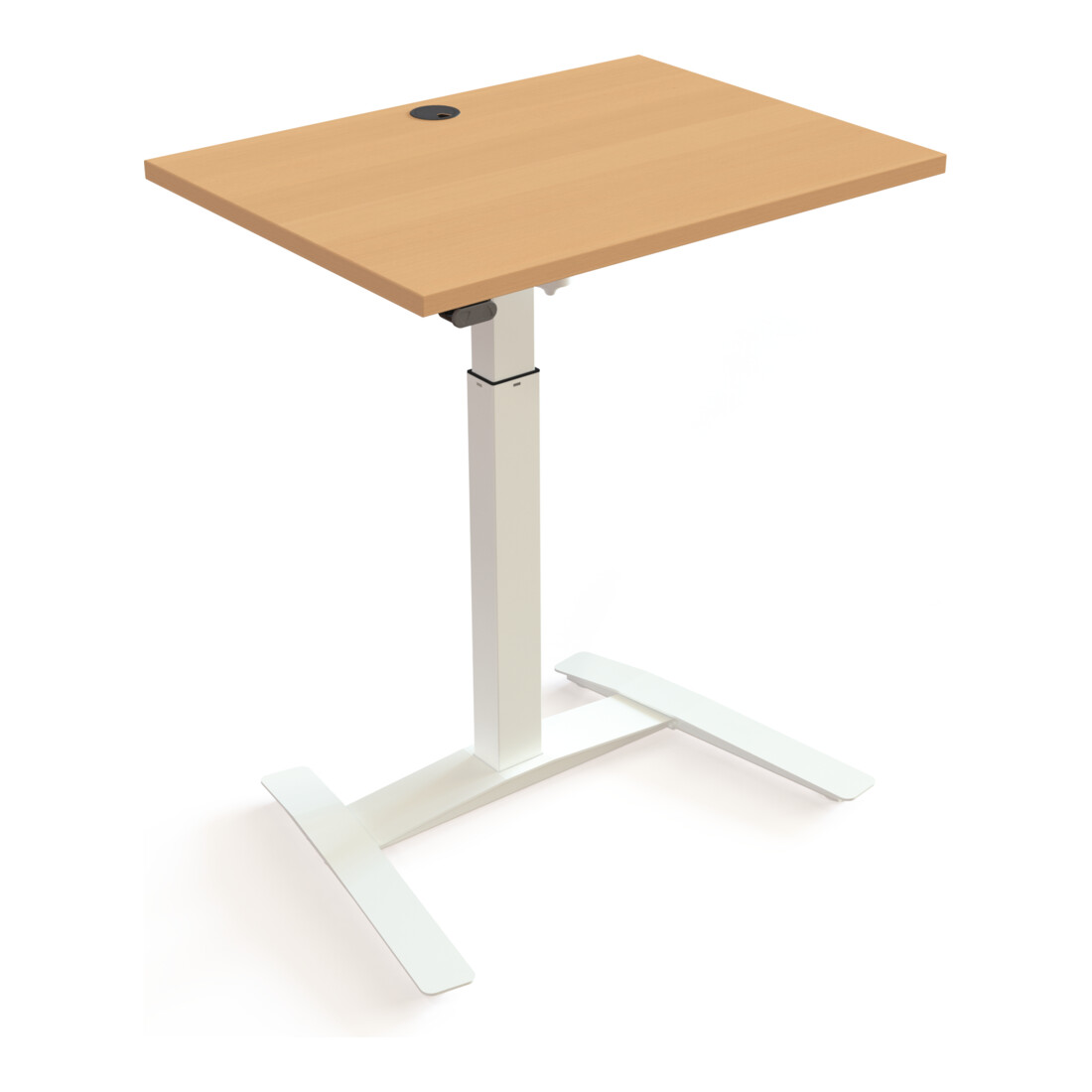 STIER Table haute 501-9 électrique hauteur réglable 80 x 60 cm hêtre blanc mélangé 72-120 cm