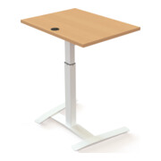 STIER Table haute 501-9 électrique hauteur réglable 80 x 60 cm hêtre blanc mélangé 72-120 cm-5