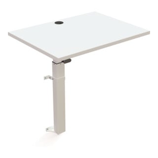 STIER Table haute 501-9 électrique réglable en hauteur 80 × 60 cm blanc