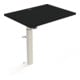 STIER Table haute 501-9 électrique réglable en hauteur, fixation murale 80 × 60 cm noir