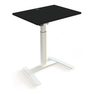 STIER Table haute électrique 501-9 80 x 60 cm Noir/Blanc mélangé 72-120 cm