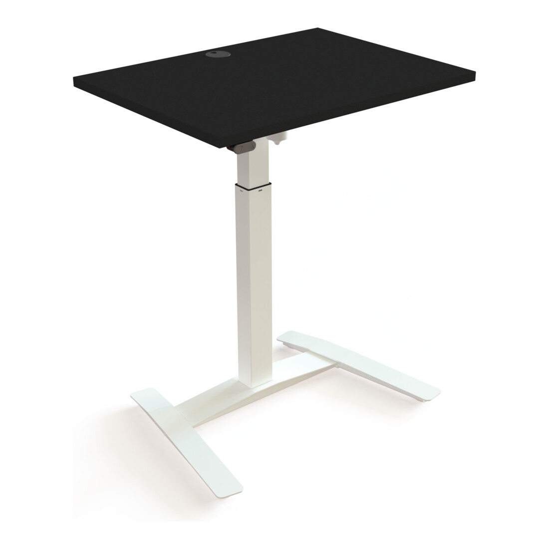 STIER Table haute électrique 501-9 80 x 60 cm Noir/Blanc mélangé 72-120 cm