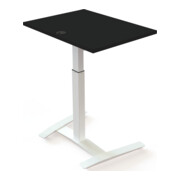 STIER Table haute électrique 501-9 80 x 60 cm Noir/Blanc mélangé 72-120 cm-4