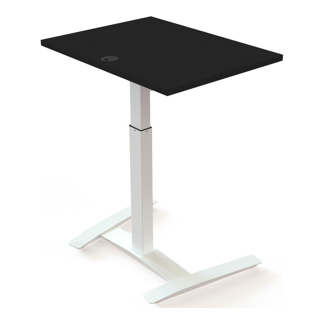STIER Table haute électrique 501-9 80 x 60 cm Noir/Blanc mélangé 72-120 cm