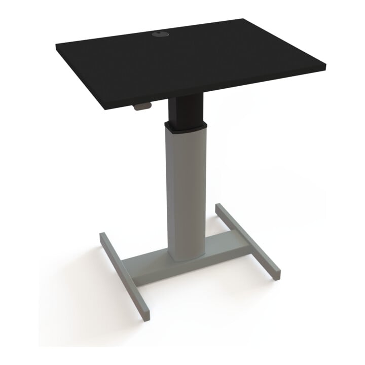 STIER Table haute électrique réglable en hauteur 80 x 60 cm noir mélangé 68-120 cm