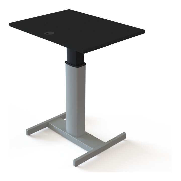 STIER Table haute électrique réglable en hauteur 80 x 60 cm noir mélangé 68-120 cm