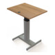 STIER Table haute électrique réglable en hauteur 80 x 60 cm noyer mélaminé 68-120 cm