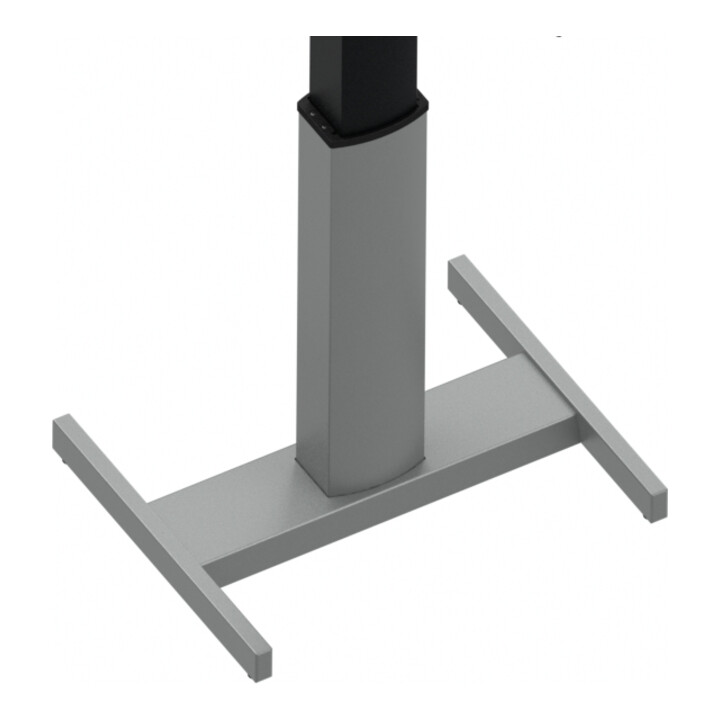 STIER Table haute électrique réglable en hauteur 80 x 60 cm noyer mélaminé 68-120 cm
