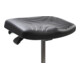 STIER Tabouret d’atelier XL 600–850 mm inclinaison 12° noir avec poignée et roulettes