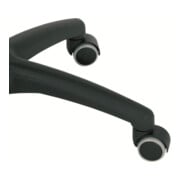 STIER Tabouret de selle multiaxial siège PU 490-680 mm piétement Ø630 avec roulettes-3