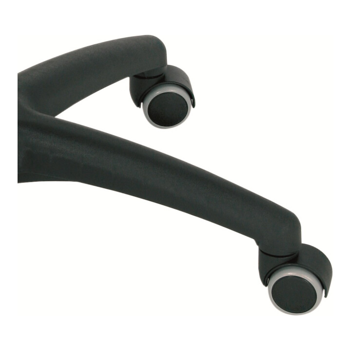 STIER Tabouret pivotant noir Ø 360 mm réglable en hauteur 110 kg dossier et accoudoirs 360°