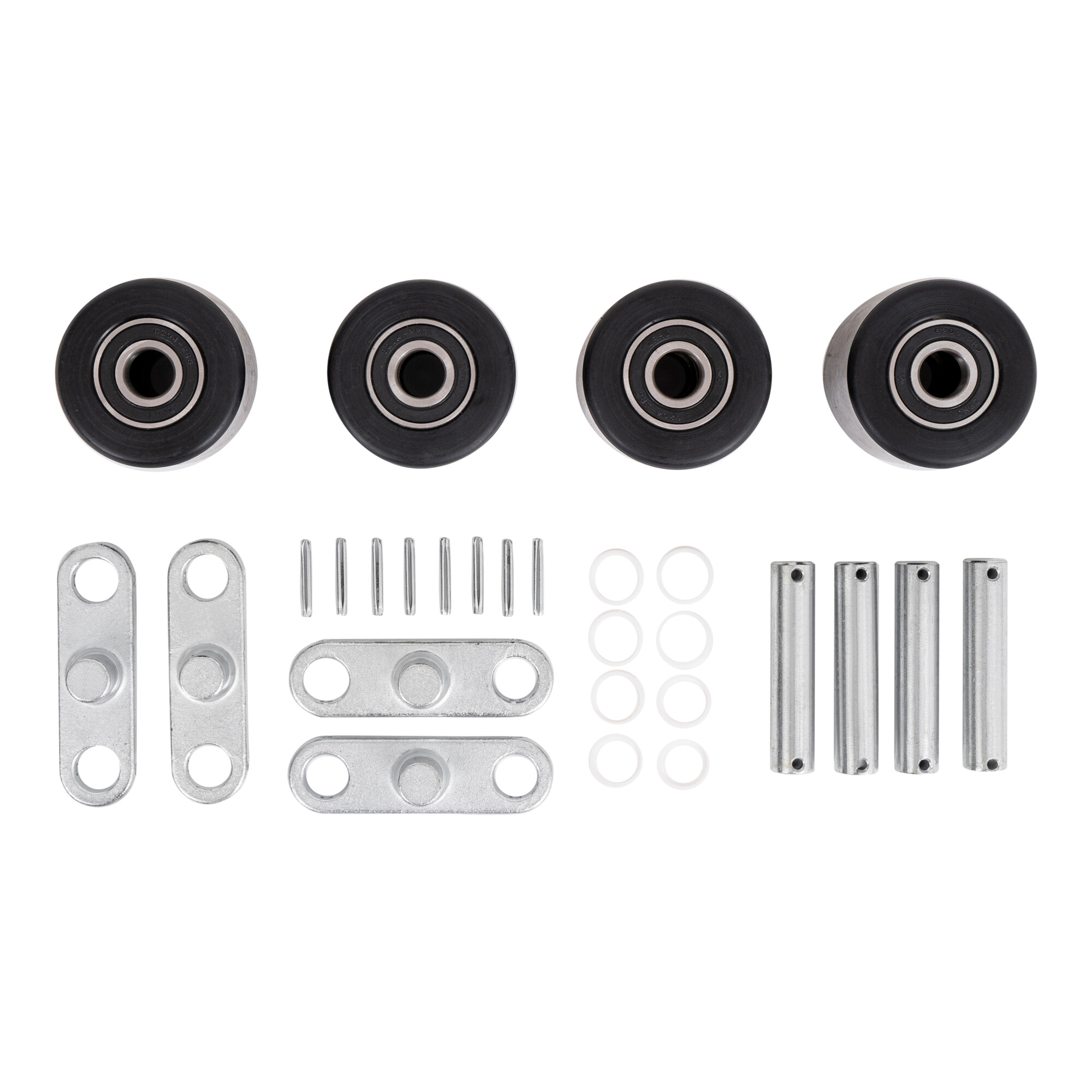 Gummi Lenkrad 200 mm für Hubwagen mit Kugellager, Bohrung 20 (200-20-60