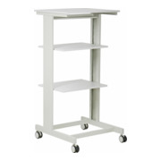 STIER Tavolo da lavoro mobile per PC, 1180 mm di altezza x 600 mm di larghezza x 500 mm di profondità, grigio-1