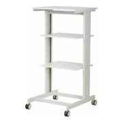 STIER Tavolo da lavoro mobile per PC, 1180 mm di altezza x 600 mm di larghezza x 500 mm di profondità, grigio-2