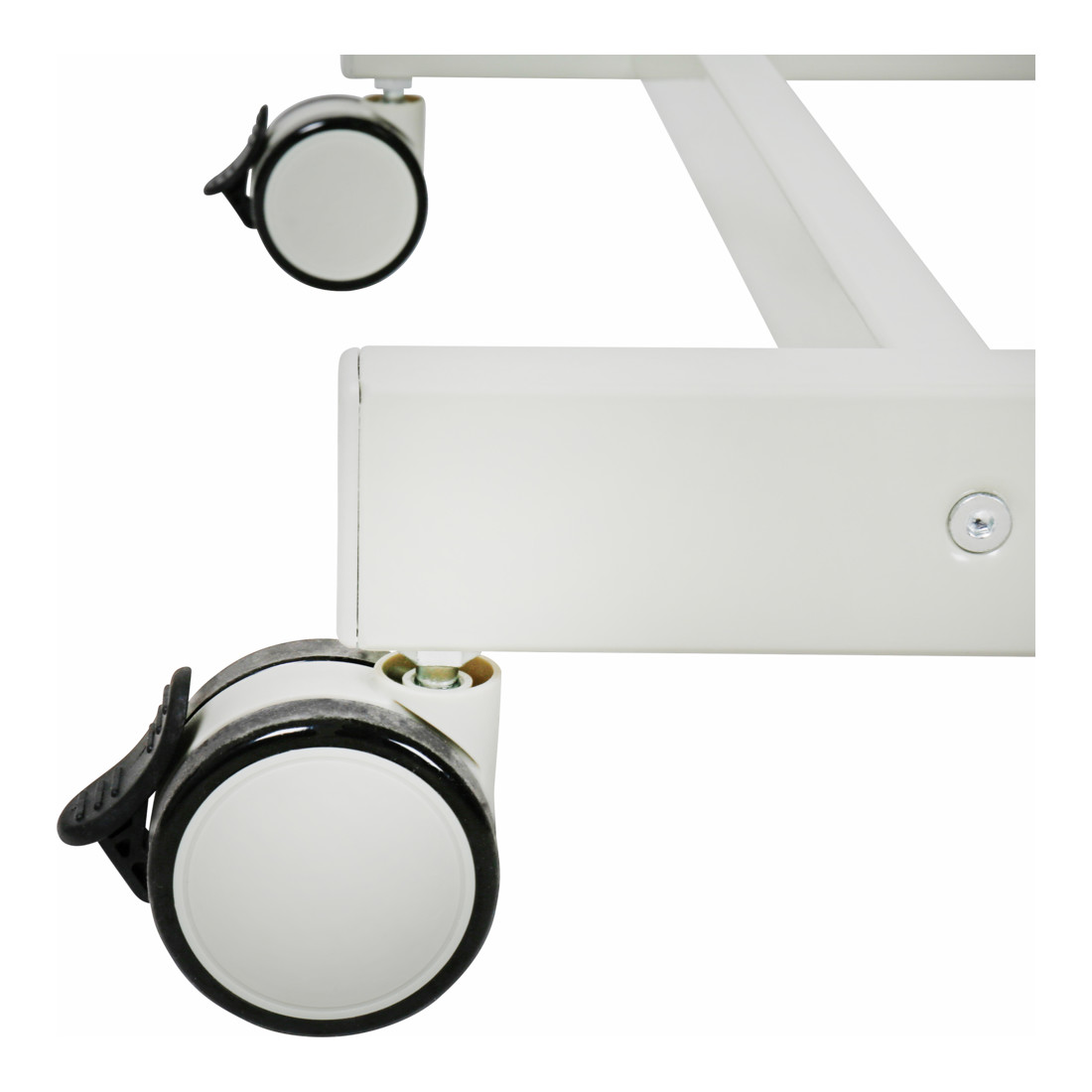 STIER Tavolo da lavoro mobile per PC, 1180 mm di altezza x 600 mm di larghezza x 500 mm di profondità, grigio