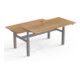 STIER Team-Schreibtisch 501-88 elektrisch höhenverstellbar 160 x 80 cm Nussbaum melaminbeschichtet 65-125 cm