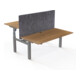 STIER Team-Schreibtisch 501-88 elektrisch höhenverstellbar 160 x 80 cm Nussbaum melaminbeschichtet 65-125 cm