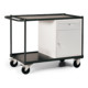 STIER Tischwagen mit Schiebegriff, Schublade und Einbauschrank Tragkraft 300 kg LxBxH 1150x600x840 mm-1