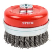 STIER Topfbürste, M14, gezopft, Stahl