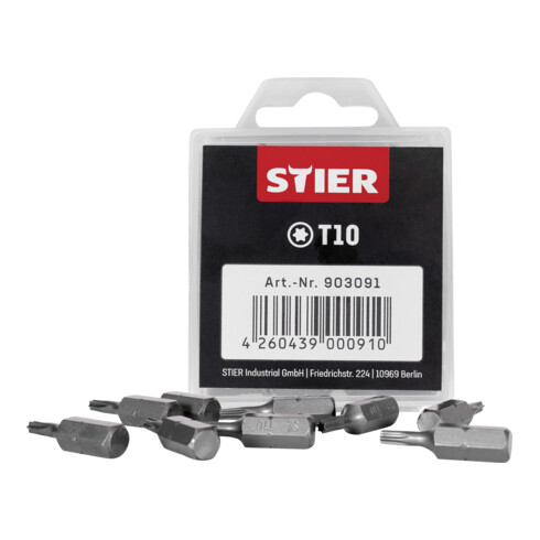 STIER TORX®-Bit-Großpackung T10