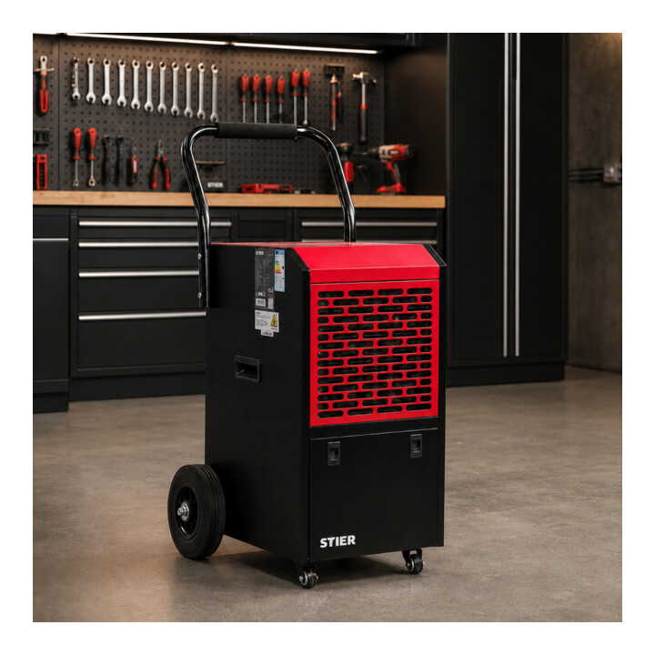 STIER Tragbarer Luftentfeuchter mit Smart Control - 50L/Tag - Fläche 50 bis 200㎡