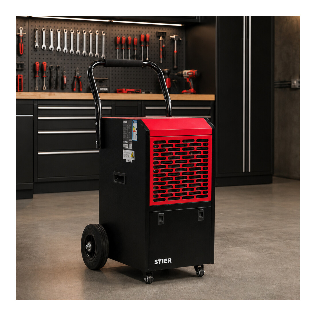 STIER Tragbarer Luftentfeuchter mit Smart Control - 50L/Tag - Fläche 50 bis 200㎡