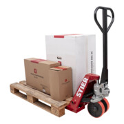 STIER Transpallet, portata 3000 kg, lunghezza forcella 1150 mm, pneumatici in PU-2
