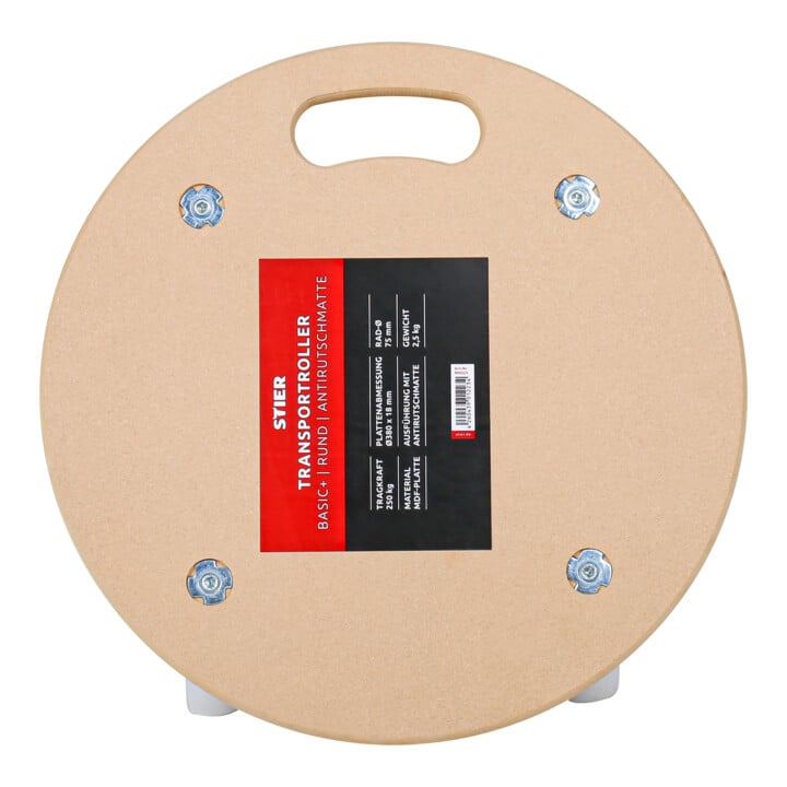 STIER transportroller rond met antislipmat