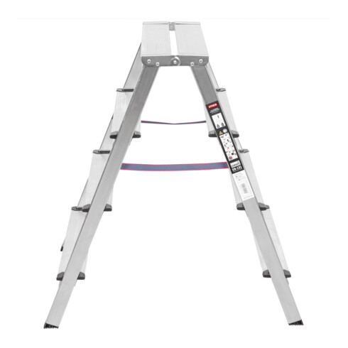 STIER trapladder met 2x4 treden, toegankelijk aan beide zijden