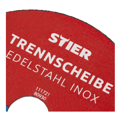 STIER Trennscheibe Edelstahl 125 x 1,0 x 22,23 mm, Form gerade, 25 Stück