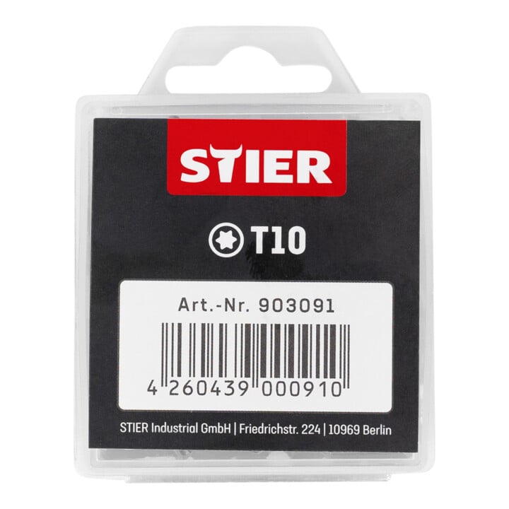 Set STIER Senkkopf-Spanplattenschraube 3x25 + Universalhalter KraftSpezial + TORX®-Bit-Großpackung T10