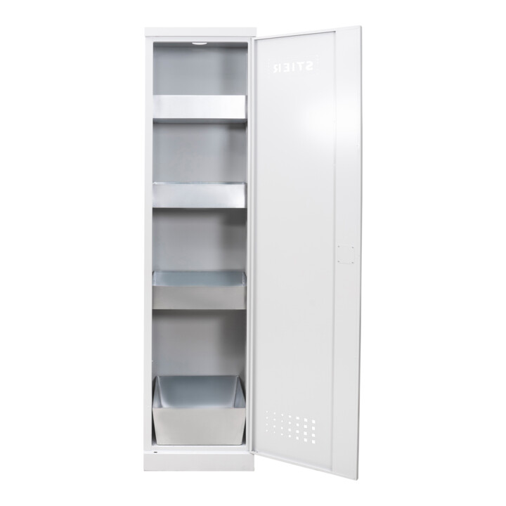 STIER Umweltschrank mit 4 verzinkten Wannenböden