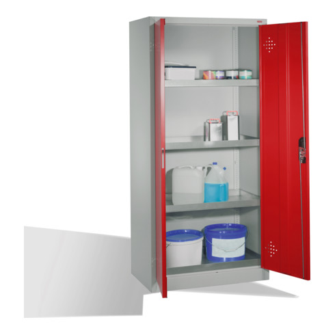 STIER Umweltschrank mit 4 verzinkten Wannenböden und Ergo-Lock 1950x930x500mm