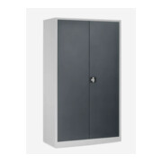 STIER Universalschrank 1950 x 1200 x 420mm mit 4 Fachböden lichtgrau anthrazitgrau verschweißt-1
