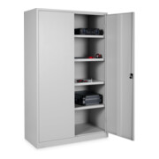 STIER Universalschrank Basic 120 x 50 cm 4 Fachböden Hellgrau-3