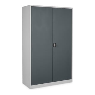 STIER Universalschrank Basic 120 x 50 cm 4 Fachböden hellgrau anthrazitgrau