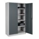 STIER Universalschrank Basic 120 x 50 cm 4 Fachböden hellgrau anthrazitgrau