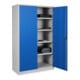 STIER Universalschrank Basic 120 x 50 cm 4 Fachböden Hellgrau Enzian Blau
