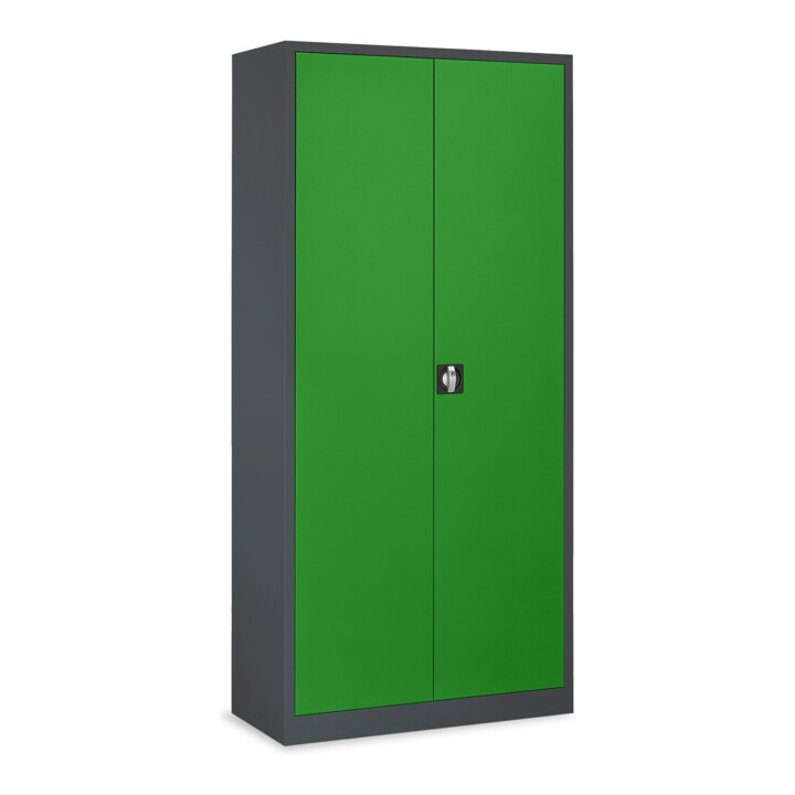 STIER Universalschrank Basic 92 x 42 cm 4 Fachböden anthrazitgrau/grün