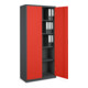 STIER Universalschrank Basic 92 x 42 cm 4 Fachböden Anthrazitgrau Rot
