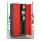 STIER Universalschrank Basic 92 x 42 cm 4 Fachböden Anthrazitgrau Rot