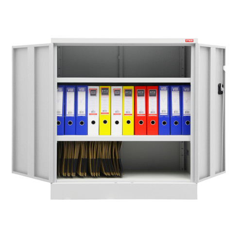 STIER Universalschrank mit 2 Fachböden 1000x1200x420mm lichtgrau