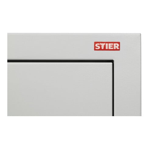 STIER Universalschrank mit 4 Fachböden 1800x800x380mm lichtgrau verschweißt