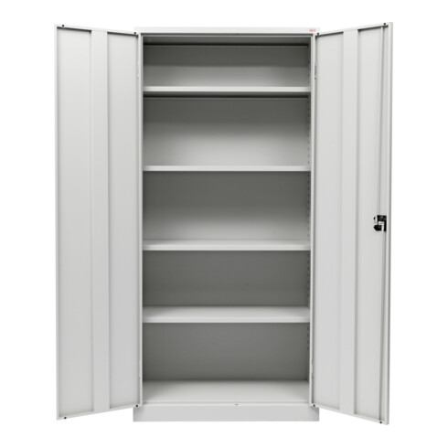 STIER Universalschrank mit 4 Fachböden 1800x800x380mm lichtgrau verschweißt