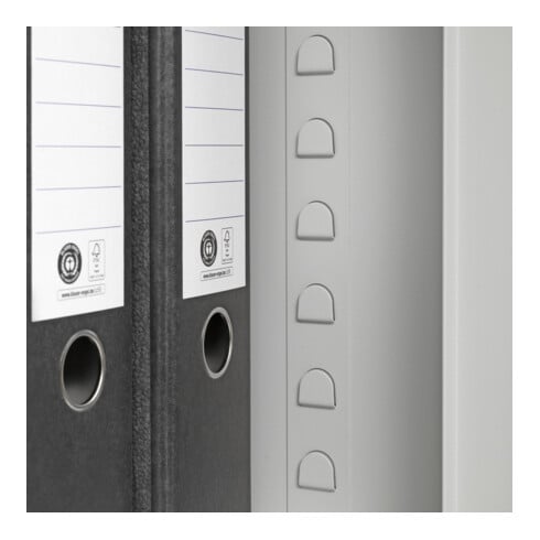 STIER Universalschrank mit 4 Fachböden, 1950 x 920 x 420 mm, lichtgrau, verschweißt