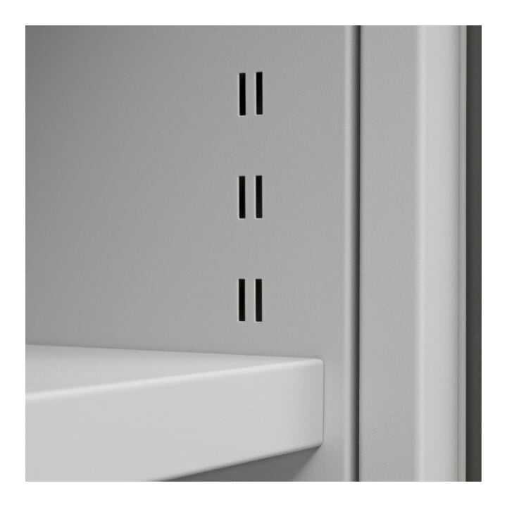 STIER Universalschrank mit 4 Fachböden, 1950 x 920 x 420 mm, lichtgrau, verschweißt