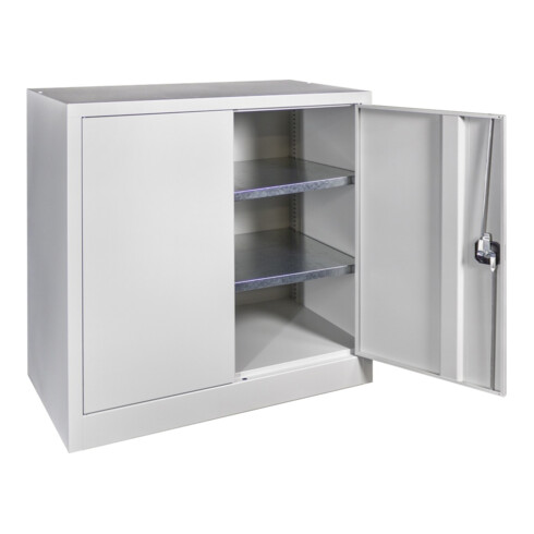 STIER Universalschrank Premium mit 2 verz. Einlegeböden 1000x1000x500mm lichtgrau