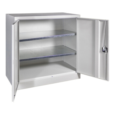 STIER Universalschrank Premium mit 2 verz. Einlegeböden 1000x1000x500mm lichtgrau