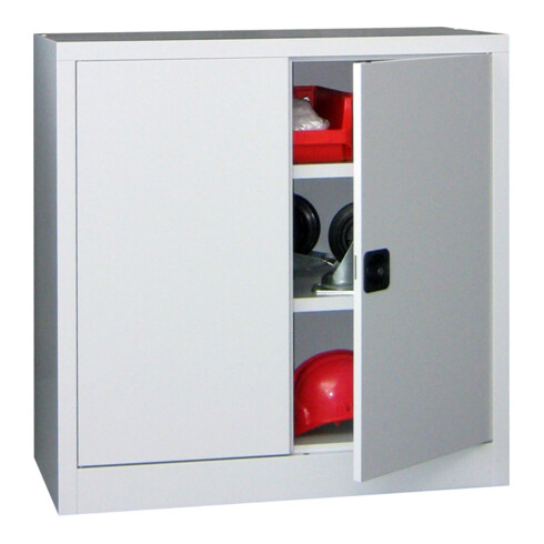 STIER Universalschrank Premium mit 2 verz. Einlegeböden 1000x1000x500mm lichtgrau